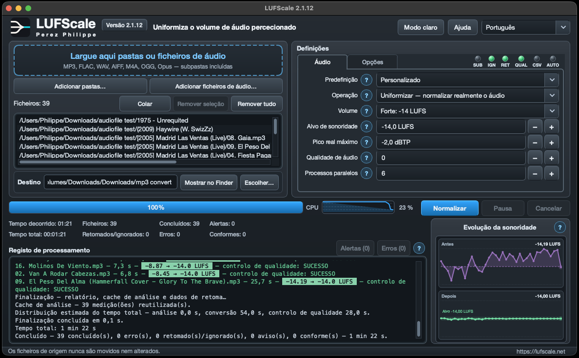 LUFScale — Acabaram-se as diferenças de volume entre os seus ficheiros de áudio: analise-os e normalize-os com precisão.